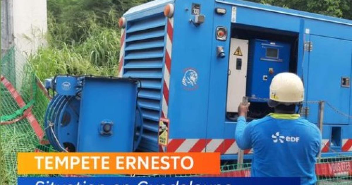 Tempête Ernesto : tous les foyers réalimentés en électricité en Guadeloupe