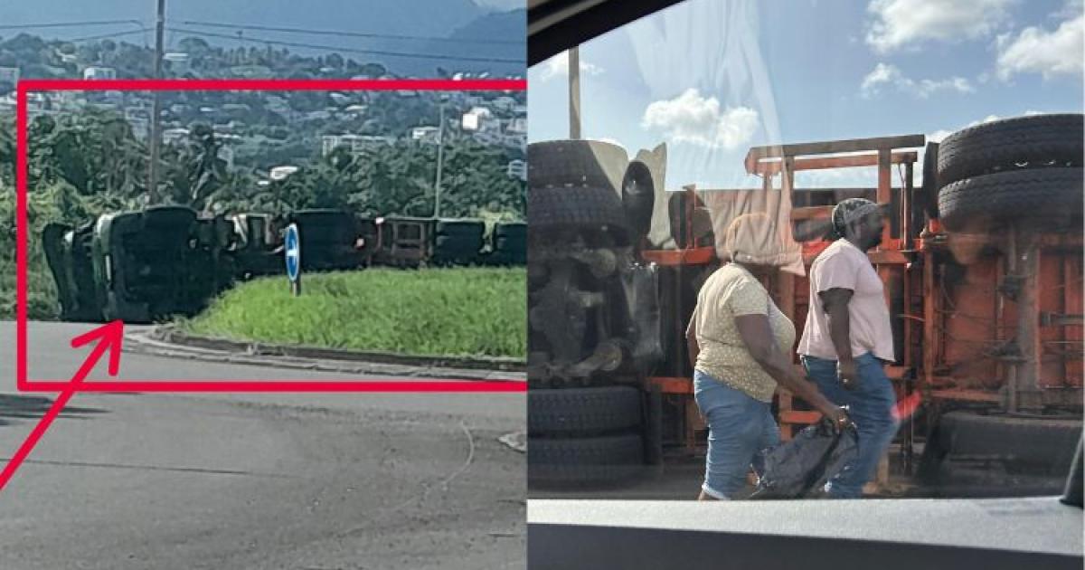 Un camion porte-conteneurs se renverse à Dillon