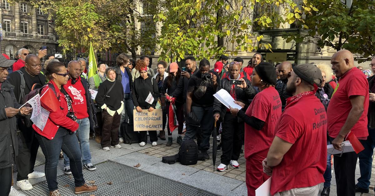 Chlordécone : mobilisation devant le Palais de Justice