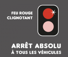 Panneau FEU ROUGE clignotant-TCSP
