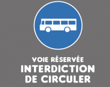 Panneau VOIE RESERVEE- TCSP